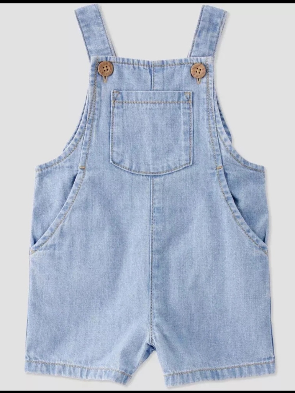 Little Planet by Carter’s Organic Baby Chambray Shortalls Overalls - Newborn